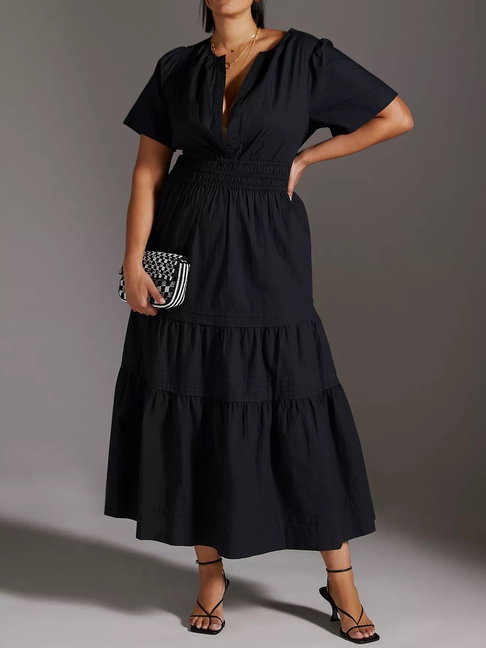 Anthropologie Somerset Maxi Dress Black XL